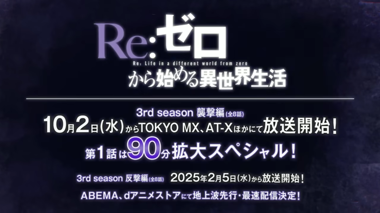 Re:Zero season 3